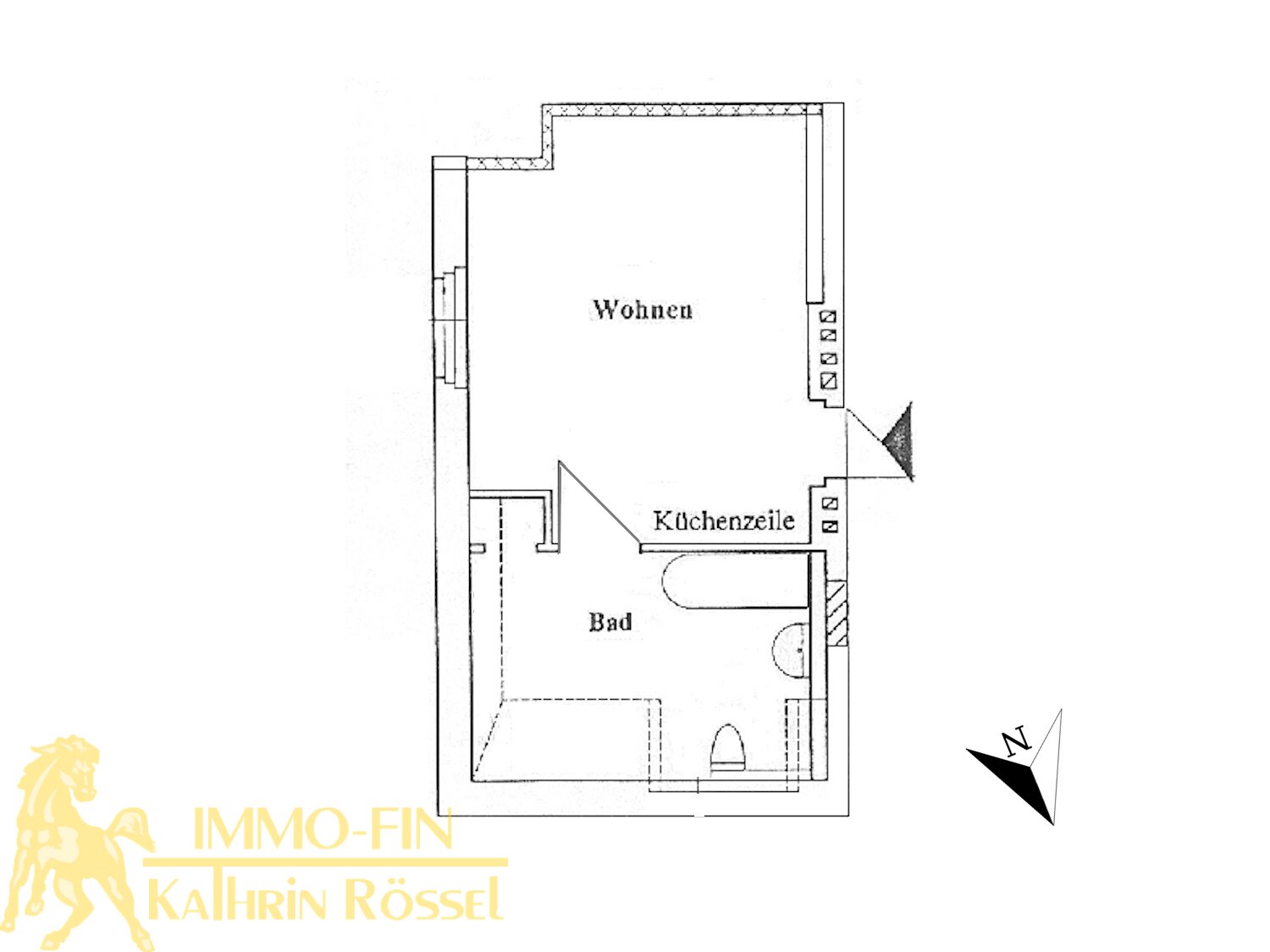 Kleine gemütliche Wohnung in moderner Villa mit Miniküche