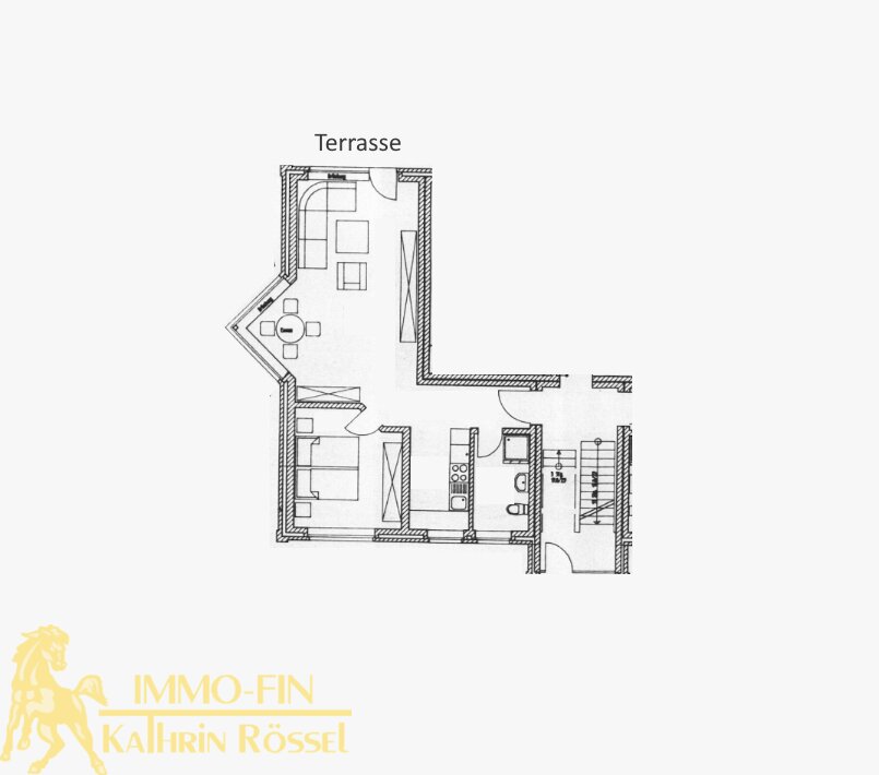 Moderne 2-Raum-Whg. auf dem Lande mit Terrasse