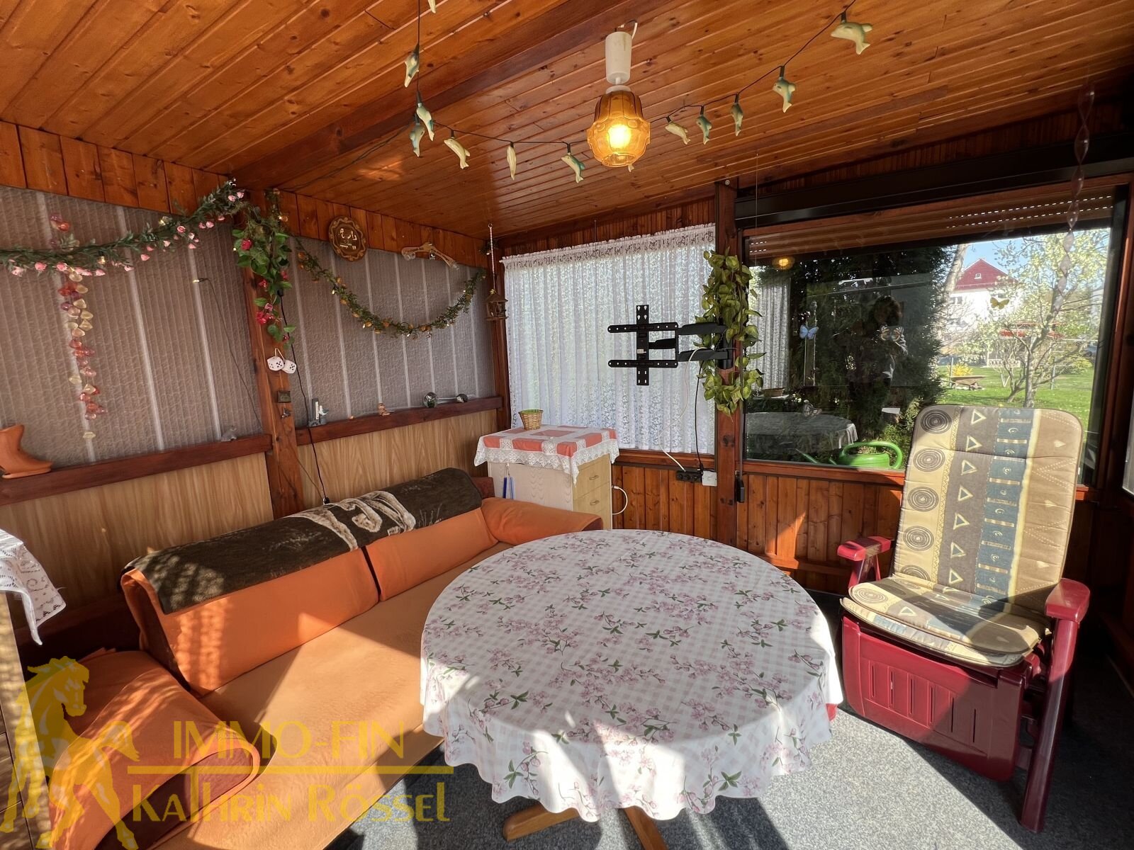 Gartenhaus: Blick in das Innere