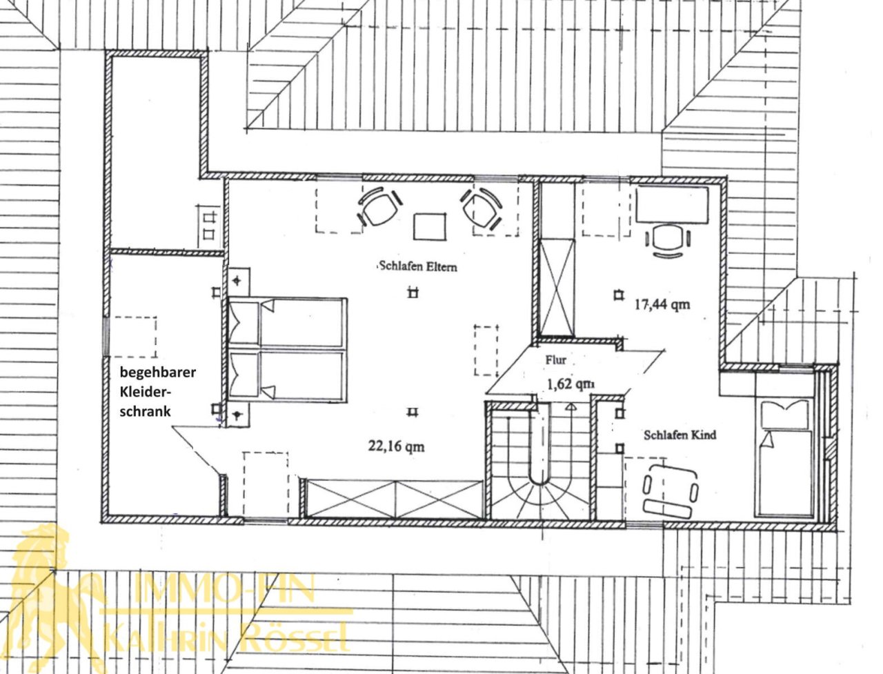 Grundriss 1. OG rechts Spitzboden Grundriss 1. OG rechts Spitzboden