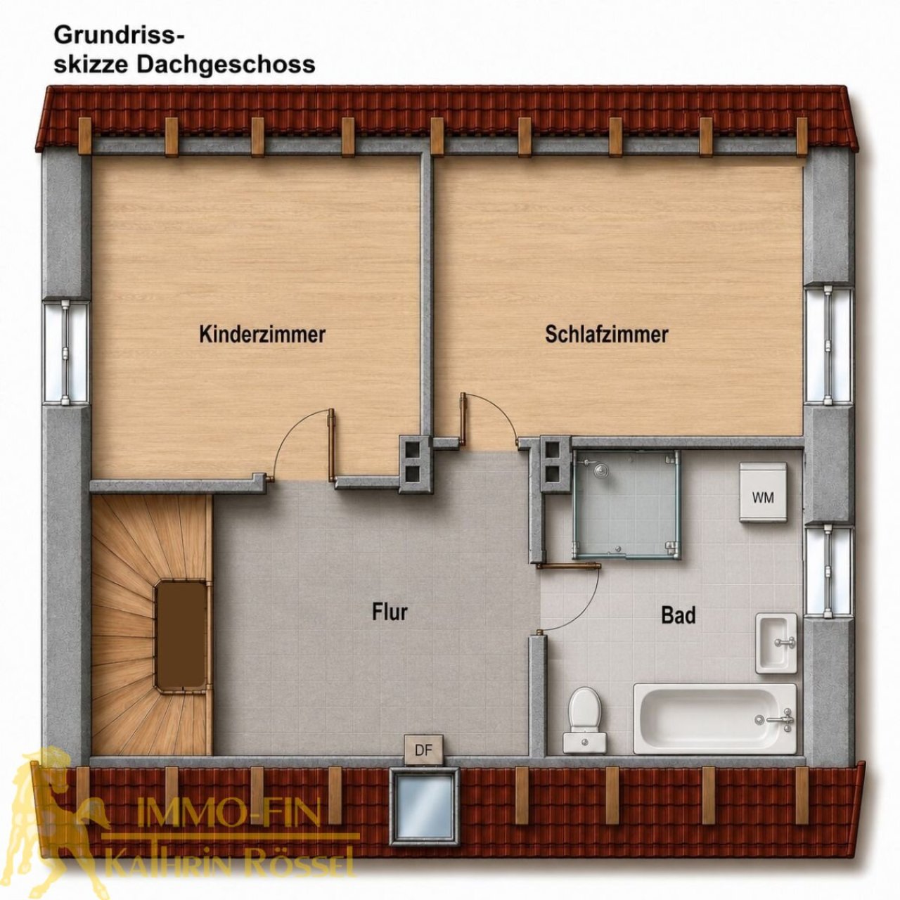 Grundrissskizze Dachgeschoss Grundrissskizze Dachgeschoss