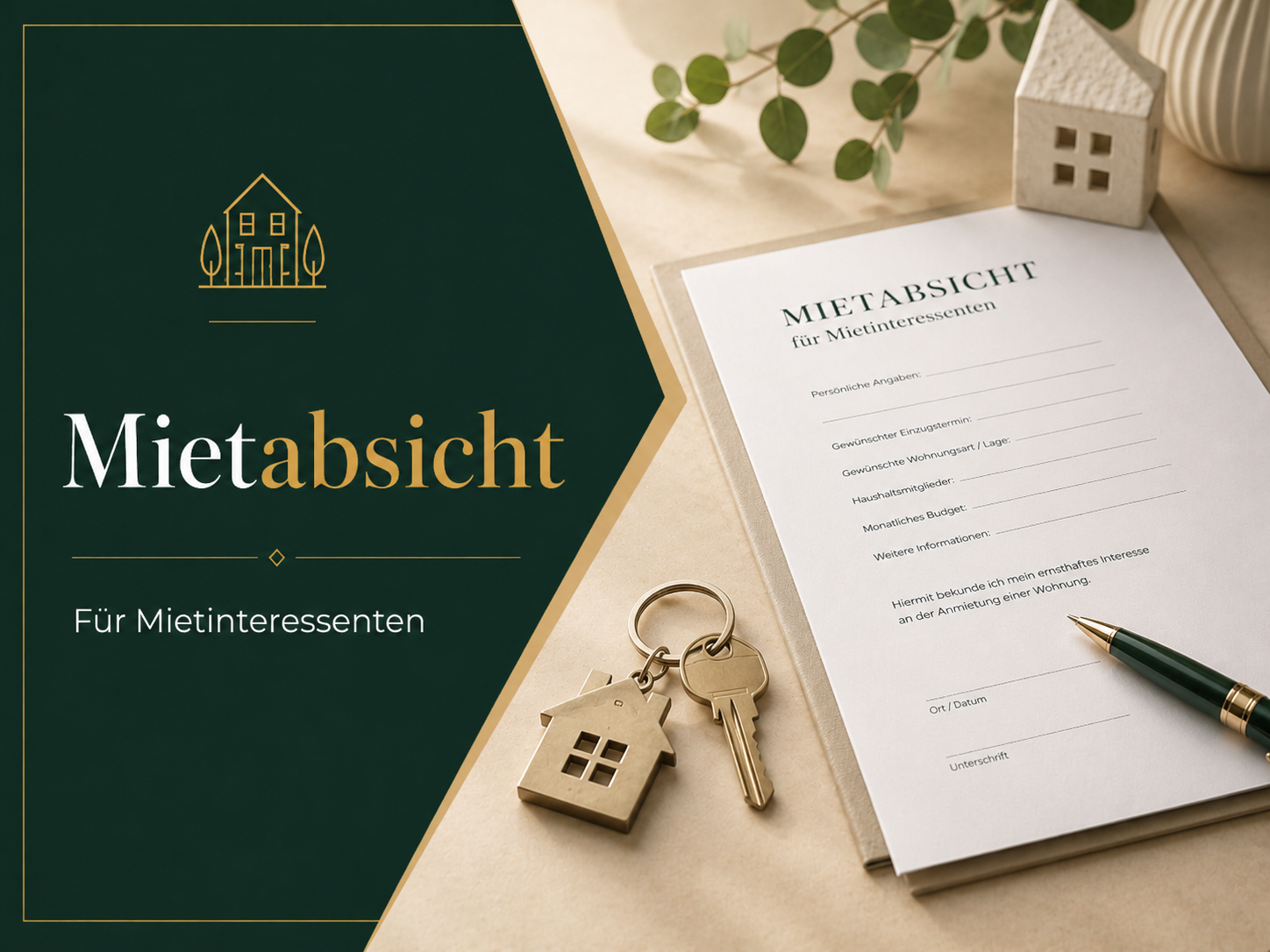 Mietabsicht Formular